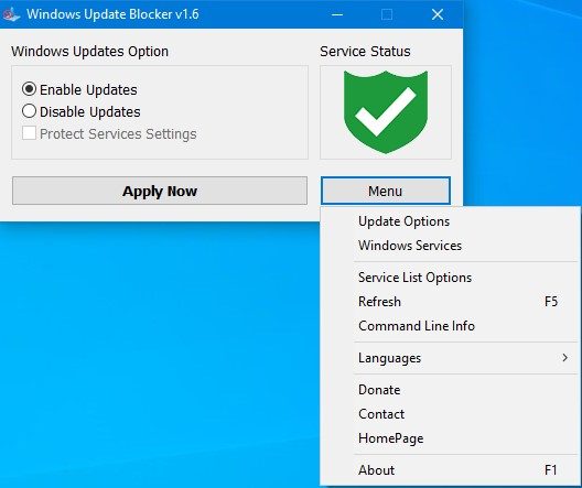 Disable Windows Updates